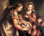 Holy Family with St John the Baptist and St Catherine gu GUARDI, Gianantonio